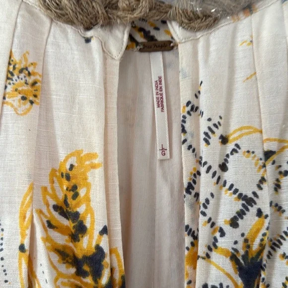 Free People Cream and Yellow Floral Jumpsuit - Picture 4 of 12